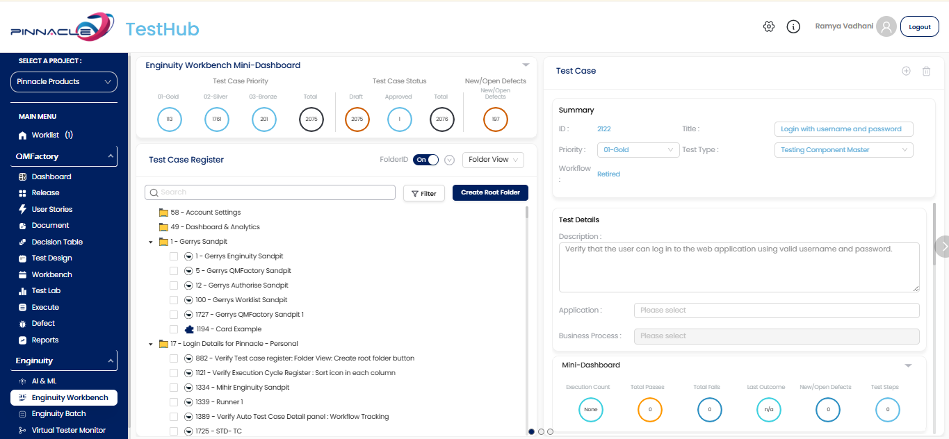 Enginuity platform screenshot
