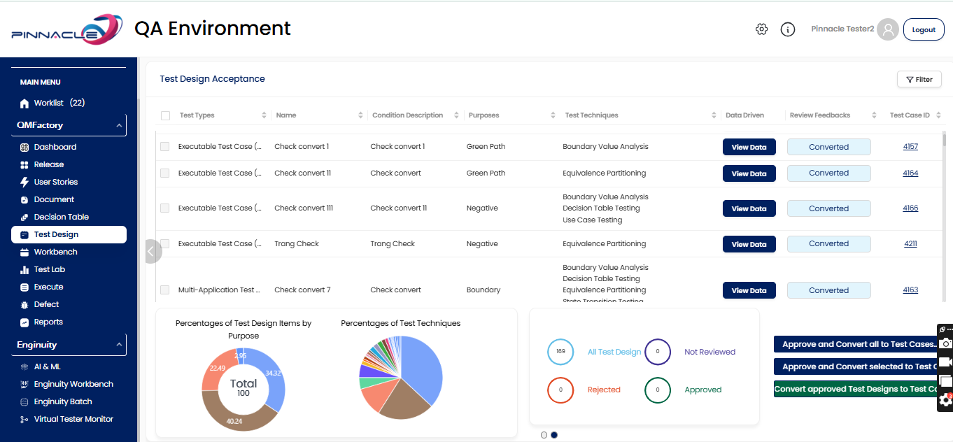QMFactory platform screenshot